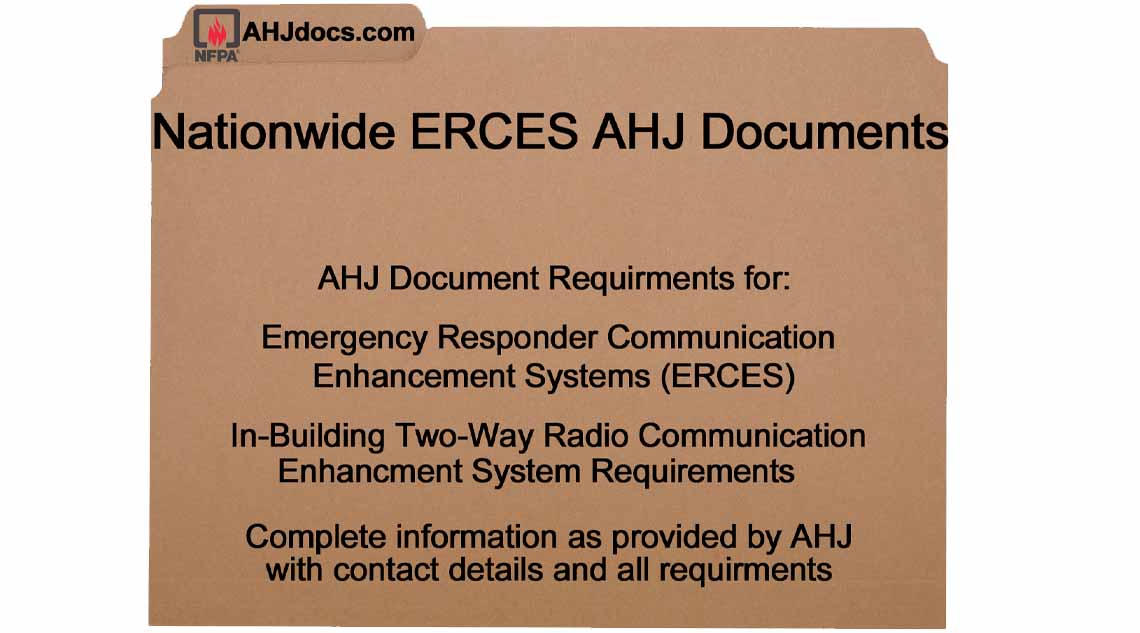Find ERCES AHJ Documents by City, County, and State Online